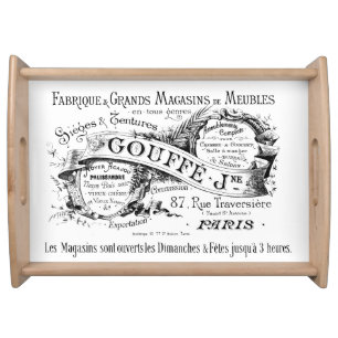 Vintage European Manufacturer Advertisement Serving Tray