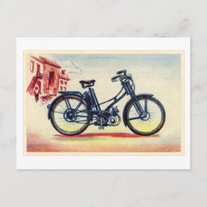 Vintage European Moped Kaptein Mobylette Moby Postcard