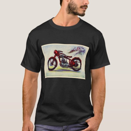 Vintage European Motorcycle Jawa 350 T_Shirt