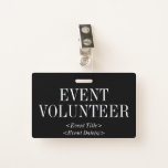 [ Thumbnail: Vintage "Event Volunteer" Badge ]
