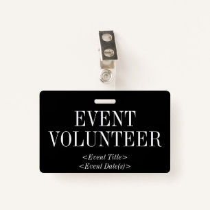 Vintage "EVENT VOLUNTEER" Badge