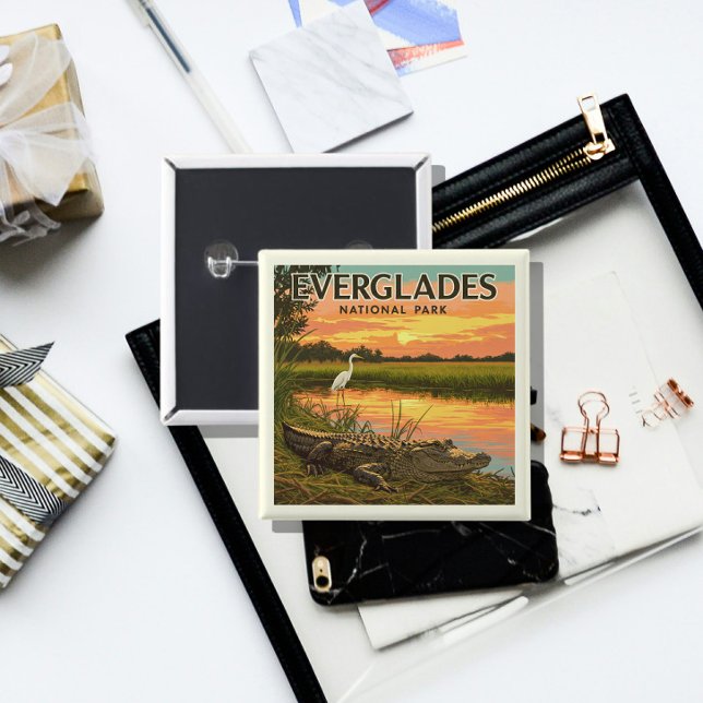 Vintage Everglades National Park Button (Creator Uploaded)