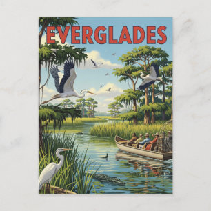 Vintage Everglades National Park Florida Travel Postcard