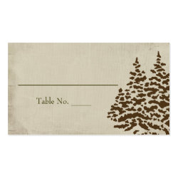 Vintage Evergreen Seating Cards Double-Sided Standard Business Cards (Pack Of 100)