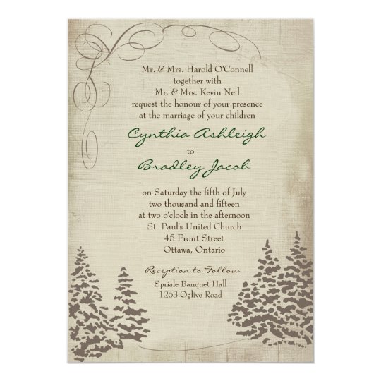 wedding invitations st catharines ontario vintage evergreen wedding invitation zazzle wedding invitations st catharines ontario vintage evergreen wedding invitation zazzle