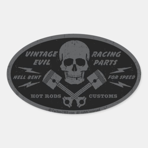 Vintage Evil 012A Oval Sticker