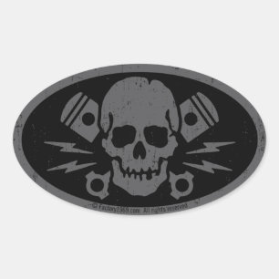 Vintage Evil 015A Oval Sticker