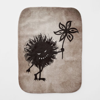 Vintage Evil Bug Gives Flower Burp Cloth