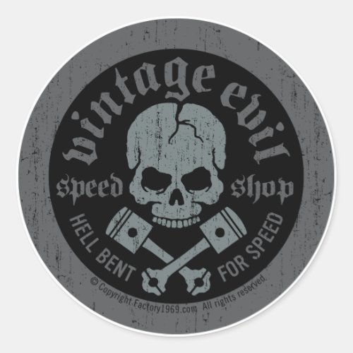 Vintage Evil VE014 Classic Round Sticker