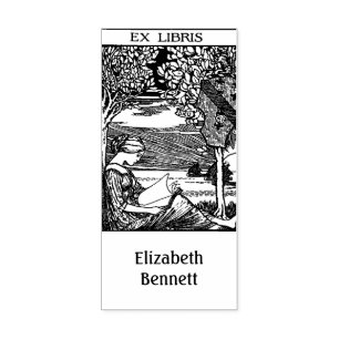 Vintage Ex Libris Bookplate Rubber Stamp