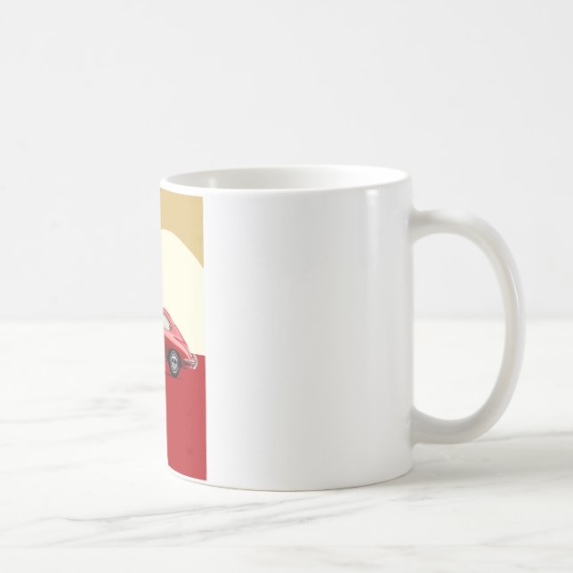 VINTAGE EXCELLENCE - 356 CAR POSTER red Coffee Mug (Right)