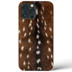 Vintage Exotic Axis Deer Hide Print iPhone 13 Pro Max Case