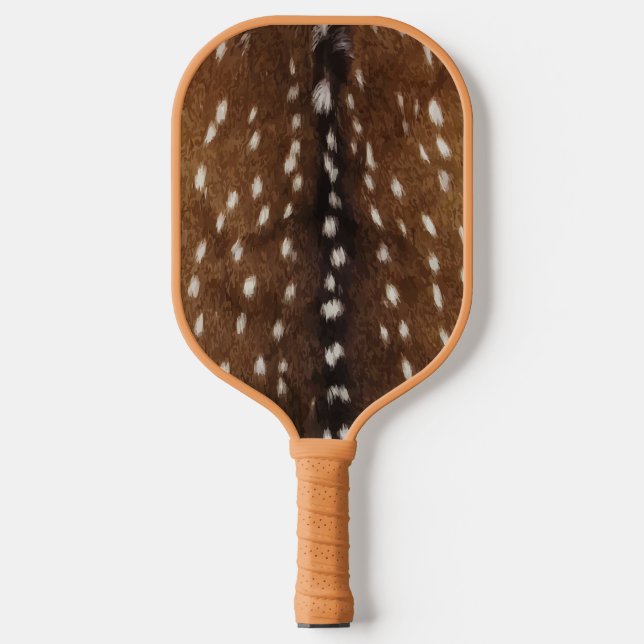 Vintage Exotic Axis Deer Hide Print Pickleball Paddle (Front)