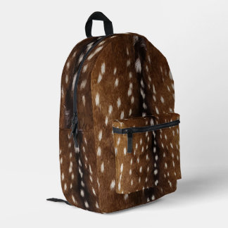 Vintage Exotic Axis Deer Hide Print Printed Backpack