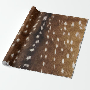 Vintage Exotic Axis Deer Hide Print Wrapping Paper