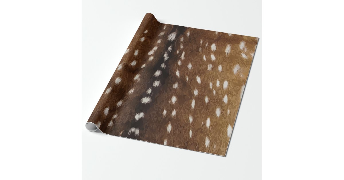 Vintage Exotic Axis Deer Hide Print Wrapping Paper | Zazzle