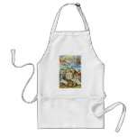 Vintage Explorers with Antique Globe Map, 1542 Adult Apron
