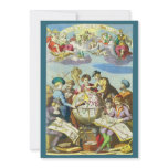 Vintage Explorers with Antique Globe Map, 1542 Invitation