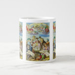 Vintage Explorers with Antique Globe Map, 1542 Large Coffee Mug