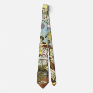 Vintage Explorers with Antique Globe Map, 1542 Neck Tie