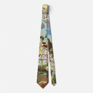 Vintage Explorers with Antique Globe Map, 1542 Tie