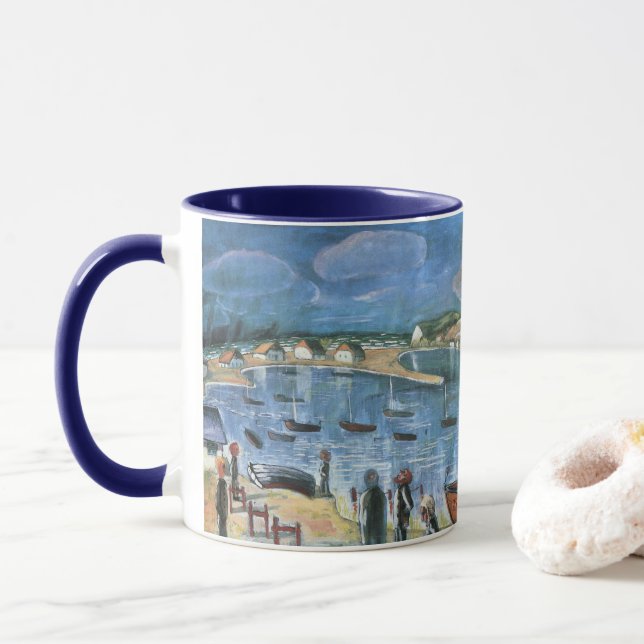 Vintage Expressionism, Hidensee by Walter Gramatte Mug (With Donut)