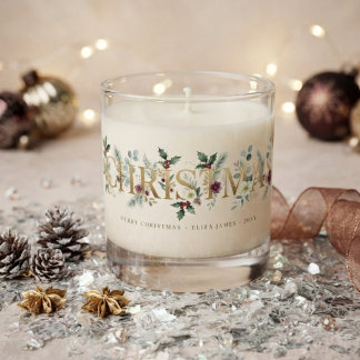 Vintage Exquisite Botanical Floral Christmas MH26 Scented Candle