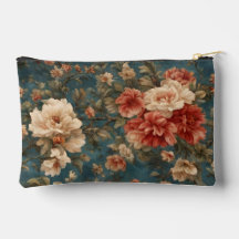 Vintage Exquisite White and Lush Coral Red Flowers