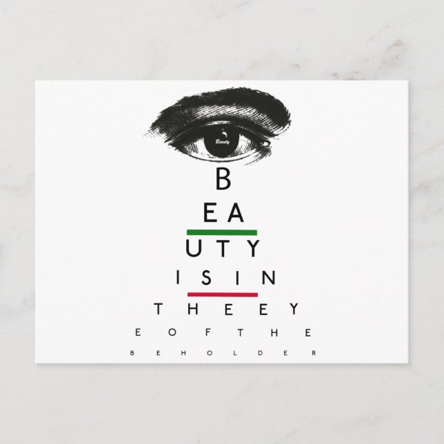 Vintage Eye Chart Gifts Postcard (Front)