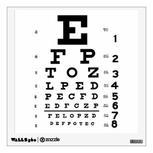 eye exam chart gifts on zazzle