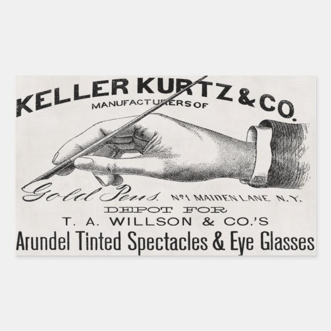 Vintage Eye Glasses Sticker (Front)