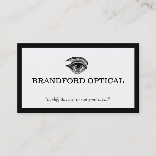 Vintage Eye Ophthalmologist Optometry Doctor Business Card