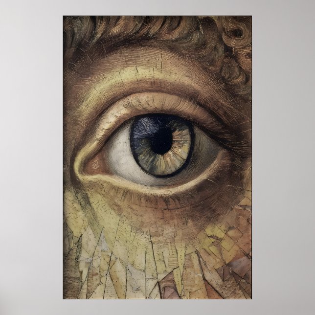 Vintage Eye Prints Set, Dark Academia Gallery Wall (Front)