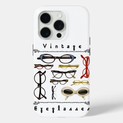 Vintage Eyeglasses iPhone 15 Pro Case