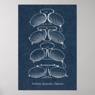 Vintage Eyeglasses Eye Doctor or Optician's Office Poster