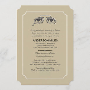 Vintage Eyeglasses Graduation Invitation
