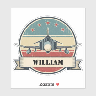 Vintage F-4 Phantom Aircraft Aviation Badge Sticker