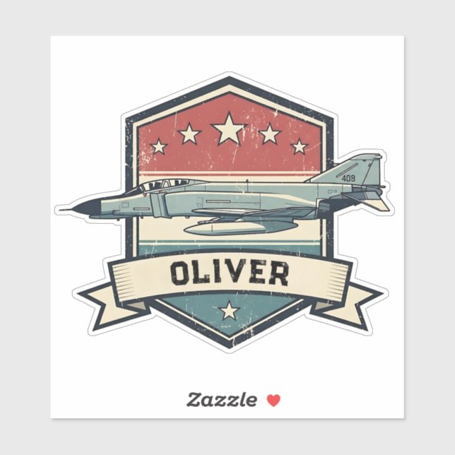 Vintage F-4 Phantom Badge Sticker (Sheet)