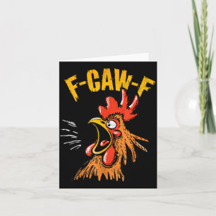 Vintage F-caw-f Chicken F-caw-f Funny Chicken Roos Card