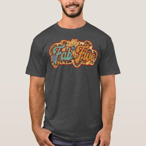 Vintage Fab Proud Name Five Personalized Birthday  T_Shirt