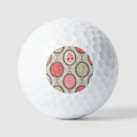Vintage Fabric: Patchwork Seamless Design. Golf Balls