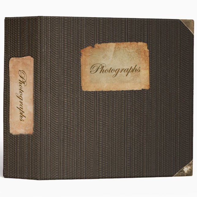Vintage Fabric Photograph Album 2" Binder (Front/Spine)