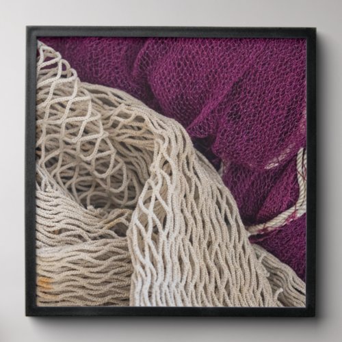 Vintage Fabric Texture Abstract Poster Peel And Stick Photo Tile