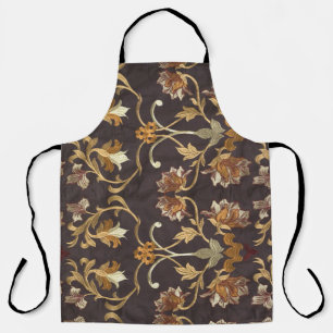 Vintage fabric with the embroidered flowers, backg apron