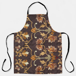 Vintage fabric with the embroidered flowers, backg apron