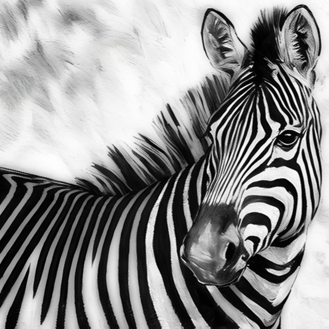 Vintage face design on a pillow (Zebra)