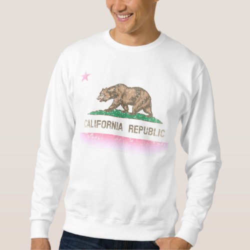 Vintage Fade California Republic Flag Sweatshirt
