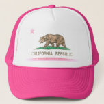 Vintage Fade California Republic Flag Trucker Hat at Zazzle