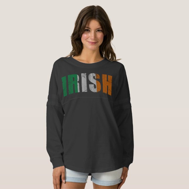 Vintage Fade Irish Flag of Ireland Spirit Jersey (Front Full)