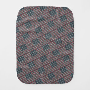 Vintage Faded American Flag State Names Words Art Baby Burp Cloth